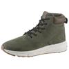 Schnürboots TOMMY HILFIGER "LIGHT HILIFIGER NBK HYBRID BOOT", Herren, Gr. 41, grün (khaki), Nubukleder, Lederimitat, kontrastfarbene Details, sportlich, Schuhe, Freizeitschuh, Boots, Schnürschuh mit gepolstertem Schaftrand