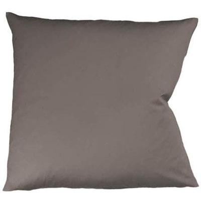 Kissenbezug FLEURESSE "Colours Mako Satin, 100% Baumwolle, mit Reißverschluss", braun (espresso), B:40cm L:40cm, Mako-Satin, Mako-Satin, Kissenbezüge, Mako Satin, glänzend, glatt, Premium Qualität Image