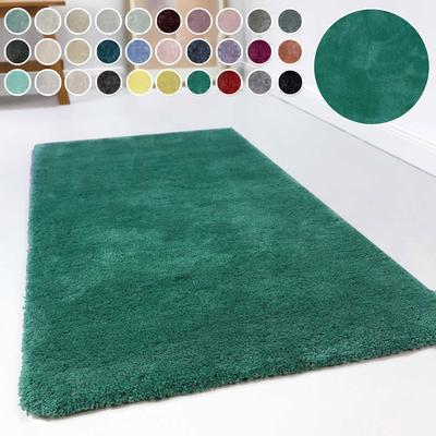 Hochflor-Teppich ESPRIT "Relaxx ESP-4150", grün (grün, smaragd), H:25mm Ø:120cm, Kunstfaser, Teppiche, Wohnzimmer, sehr große Farbauswahl, weicher dichter Hochflor Image