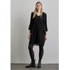 Blusenkleid STREET ONE, Damen, Gr. 40, EURO-Größen, schwarz, Stoff, Obermaterial: 100% Polyester; Unterkleid: 100% Viskose, unifarben, casual, normal knielang, V-Ausschnitt, Langarm Bündchen, Kleider, soft und trageangenehm