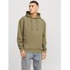 Kapuzensweatshirt JACK & JONES "JJEBRADLEY SWEAT HOOD NOOS", Herren, Gr. S, braun (coriander), angeraute Sweatware, Obermaterial: 61% Polyester, 39% Baumwolle, unifarben, modisch, loose fit taillenbedeckt, ohne Ausschnitt, Langarm Rippbündchen,...