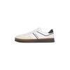 Sneaker TOMMY JEANS "THE GREENWICH LEATHER", Herren, Gr. 41, schwarz-weiß (weiß, schwarz), Leder, Lederimitat, sportlich, Schuhe, Freizeitschuh, Halbschuh, Schnürschuh mit Kontrastbesatz