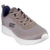 Sneaker SKECHERS "Bobs Sport™ B Flex – Chill Edge", Herren, Gr. 45, grau (taupe), Mesh, Lederimitat, sportlich, Schuhe, Chunky Sneaker, Schnürschuhe in veganer Verarbeitung