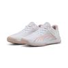 Trainingsschuh PUMA "Accelerate Turbo Handballschuhe Damen", Gr. 36, weiß (weiß glowing rot rose quartz alpine snow pink), Obermaterial: Synthetik, Textil; Futter: Textil; Innensohle: Textil; Laufsohle: Synthetik, Gummi, Schuhe