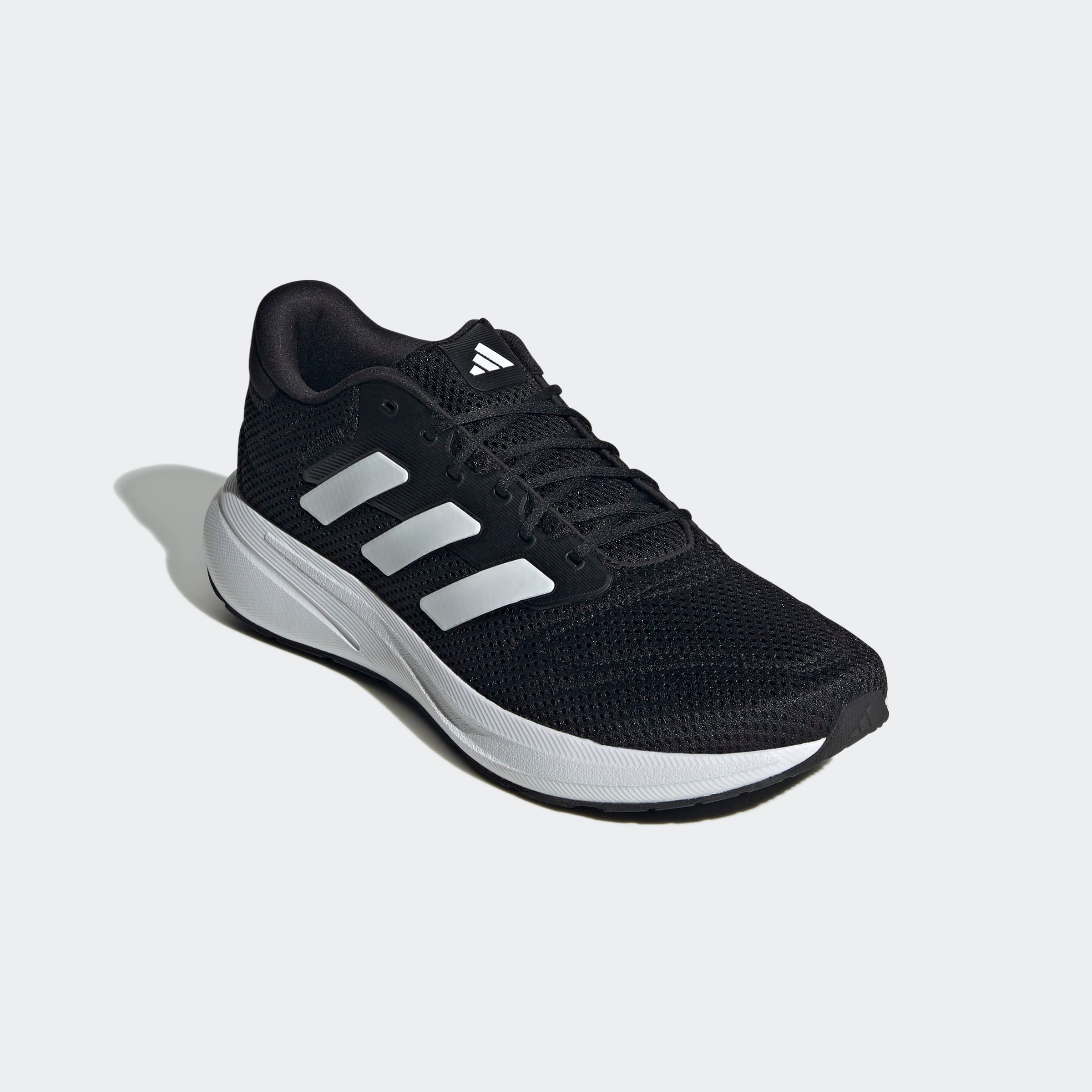 Laufschuh ADIDAS PERFORMANCE "RESPONSE", Damen, Gr. 42, schwarz-weiß (core schwarz, cloud weiß, cloud weiß), Synthetik, Textil, Schuhe Laufschuh