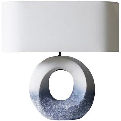 SALESFEVER Tischleuchte "Keramik", blau (blau, weiß), H: 55cm, Lampen, mit handbemalter Keramik-Basis Image
