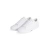 Sneaker TOMMY HILFIGER "TH HI VULC STREET LTH PATCH", Herren, Gr. 43, weiß, Leder, Textil, sportlich, Schuhe, Freizeitschuh, Halbschuh, Schnürschuh mit kleiner Logoflagge