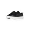 Sneaker CALVIN KLEIN JEANS "BOLD VULC FLATF LOW LTH IN", Damen, Gr. 38, schwarz-weiß (schwarz, weiß), Leder, unifarben, sportlich, Schuhe, Halbschuh, Schnürschuh, Freizeitschuh mit CK-Logo an der Ferse