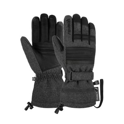 Skihandschuhe REUSCH "Conan R-TEX XT", Damen, Gr. 10, schwarz (dunkelgrau, schwarz), 86% Polyester, 10% Ziegenleder, 4% Polyurethan, sportlich, Handschuhe, mit wasser- und winddichter Membran Image