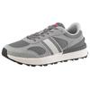 Sneaker TOMMY JEANS "TJM TECHNICAL RUNNER ESS", Herren, Gr. 44, grau (grau, weiß), Leder, Textil, sportlich, Schuhe, Freizeitschuh, Halbschuh, Schnürschuh mit gepolstertem Schaftrand