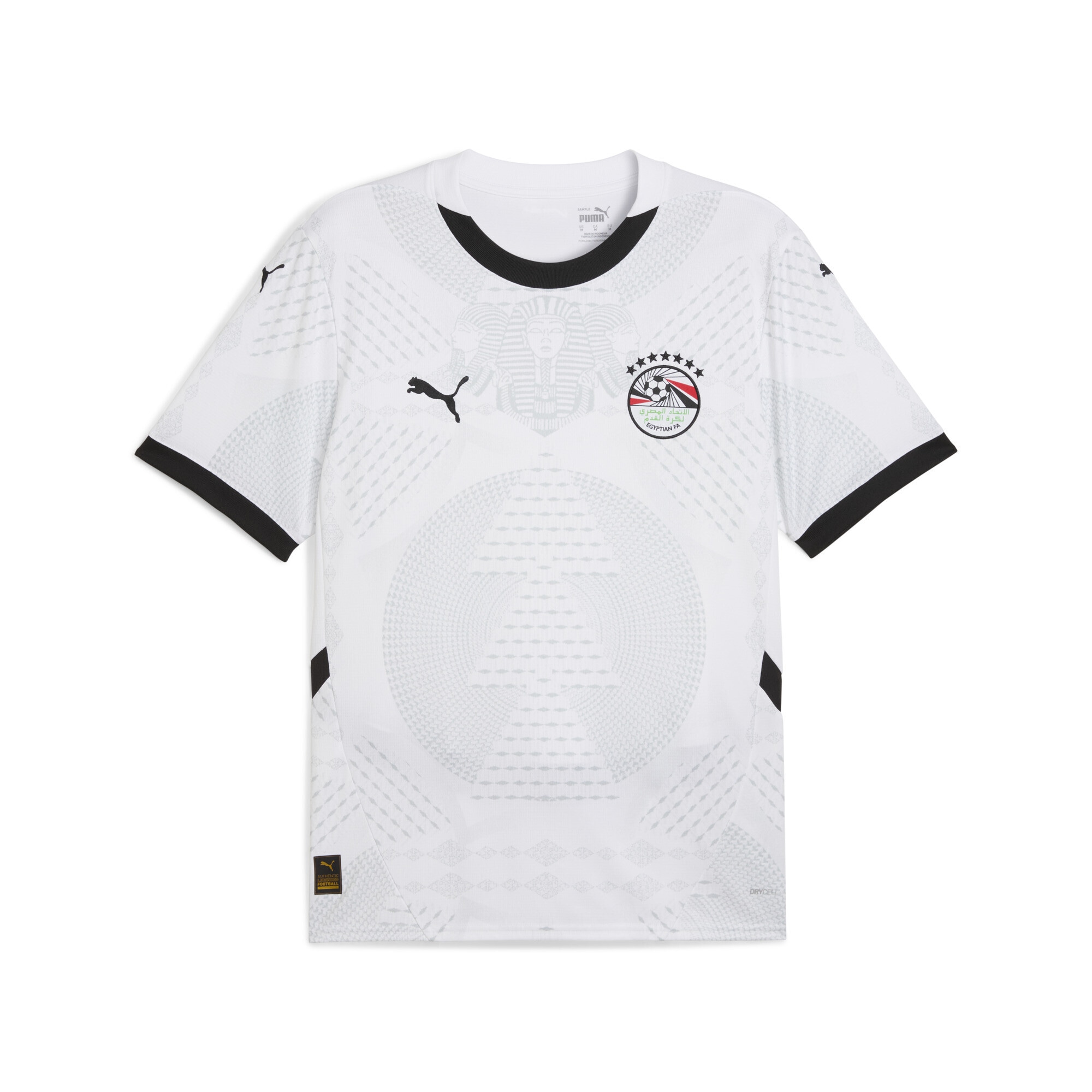 Trainingsshirt PUMA "Ägypten 2025 Auswärtstrikot Herren", Herren, Gr. XL, weiß (sandweiß dune beige), Obermaterial: 100% Polyester; Rippe: 100% Polyester, bedruckt, regular fit, Rundhals, Shirts Image