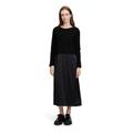 Midikleid CARTOON "Cartoon Midikleid 2er Set", Damen, Gr. 36, Normalgrößen, schwarz, Obermaterial: 97% Polyester, 3% Elasthan., feminin, figurumspielend lang, Rundhals, Langarm, Kleider, Design