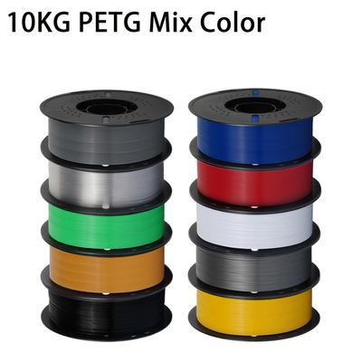 TEMU 10kg/22lbs Petg Filament 1.75mm Dimensional Accuracy+/-0.03mm No Bubble Resistance Multicolor 3d Printer Filament Fit Most Fdm 3d Printers Image
