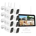 ANRAN Sistema di sicurezza domestica Wifi alimentato a batteria Telecamera di sorveglianza wireless CCTV Telecamera solare esterna da 3 MP con monitor