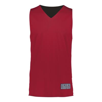 Augusta Sportswear 162 Youth Tricot Mesh Reversible 2.0 Jersey in Scarlet/Black size Medium | Polyester