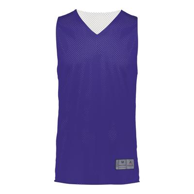 Augusta Sportswear 162 Youth Tricot Mesh Reversible 2.0 Jersey in Purple/White size Small | Polyester