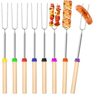 Paryou - Grillspieße Teleskop Marshmallow, 8 Stück Roasting Sticks, Lagerfeuer Grillgabel, Image