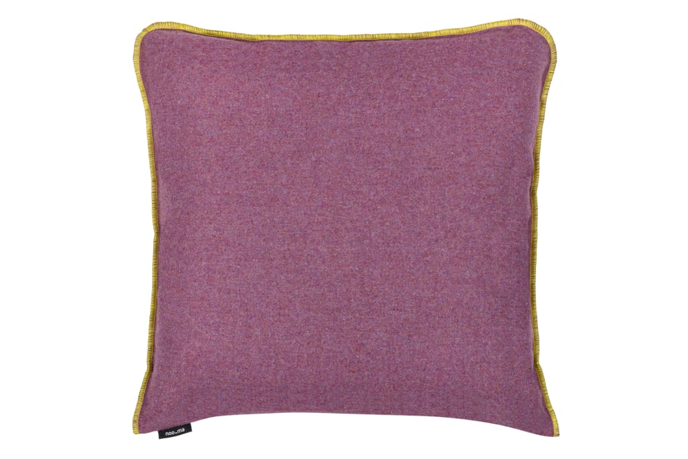 Coussin en laine, violet et rouge, 50x50 cm
