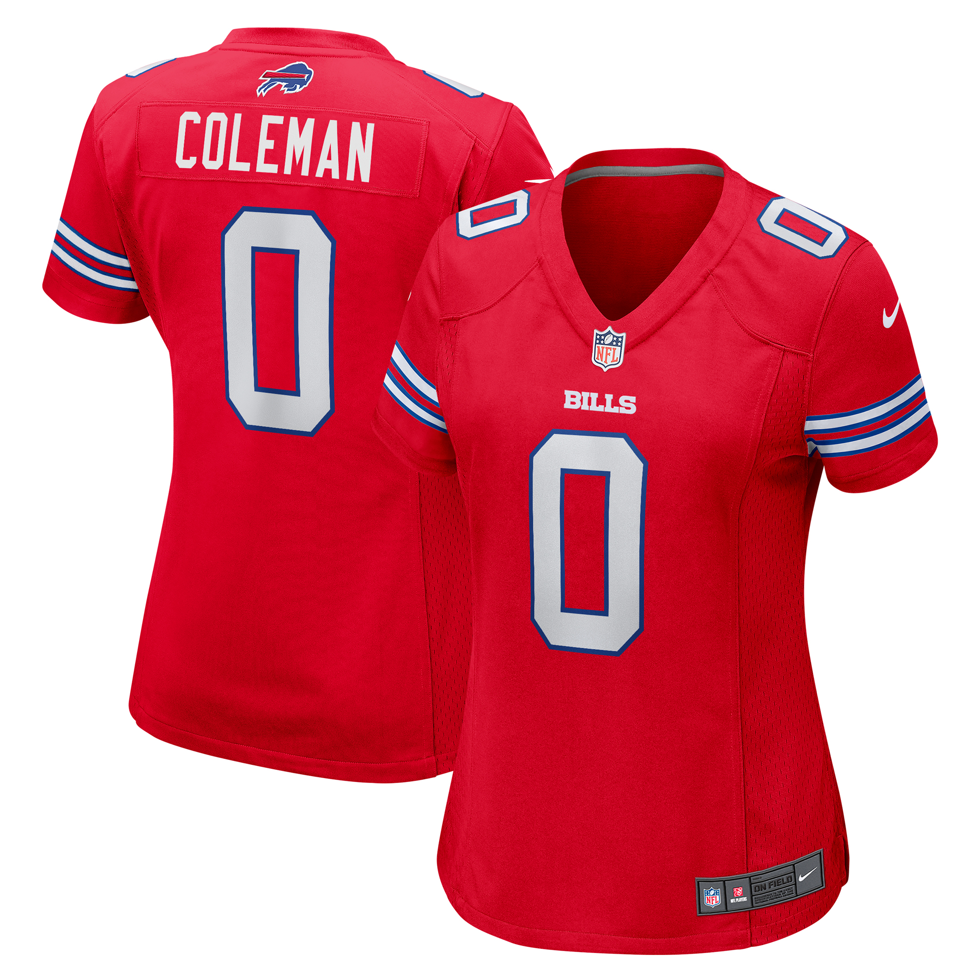 "Buffalo Bills Nike Game Sekundär Ausweichtrikot - Rot - Keon Coleman - Damen" Image