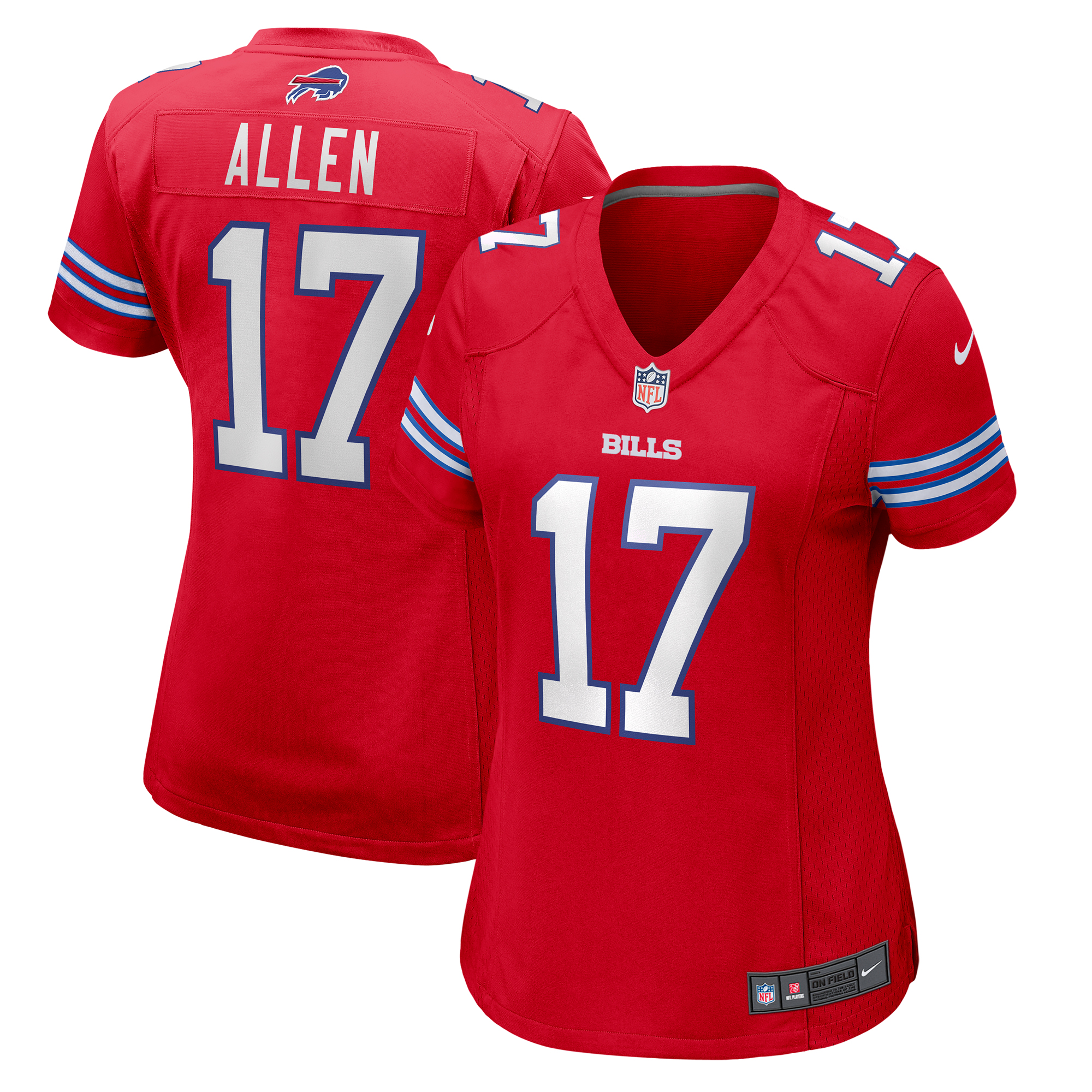 Buffalo Bills Nike Game Sekundär Ausweichtrikot - Rot - Josh Allen - Damen Image