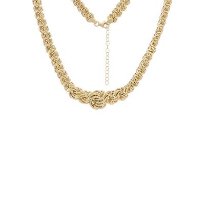 Goldkette FIRETTI "Schmuck Geschenk Gold 585, Rosenkette, ca. 14,5 breit", gold (gelbgoldfarben), Halsketten, Damen, Gelbgold 585, L: 47cm B: 14,5mm, B:14,5mm, Topseller Image