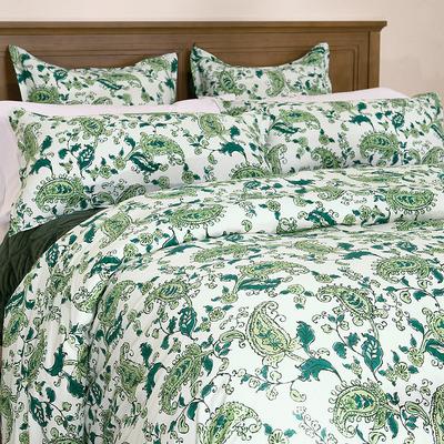 Emerald Paisley Duvet Cover - King - Grandin Road