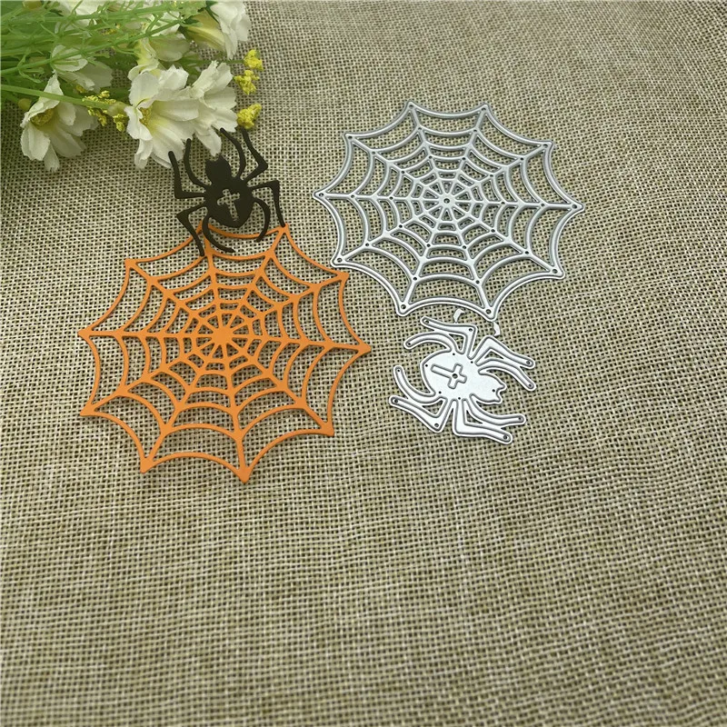 Halloween araignée toile d'araignée métal pochoir moule matrices de découpe décoration scrapbook découpe Album papier artisanat gaufrage bricolage carte artisanat