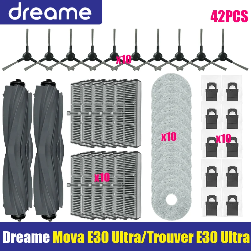 Dreame Mova E30 Ultra Trouver E30 Ultra Roboter-Staubsauger Hauptseitenbürste Hepa-Filter Mopp Tuch Teile Zubehör Image