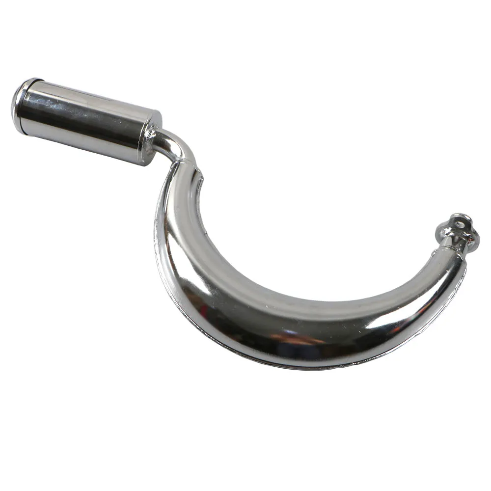 Tubo silenziatore di scarico Half Moon Banana in acciaio per motori a 2 tempi 49cc 60cc 66cc 80cc Bicicletta motorizzata