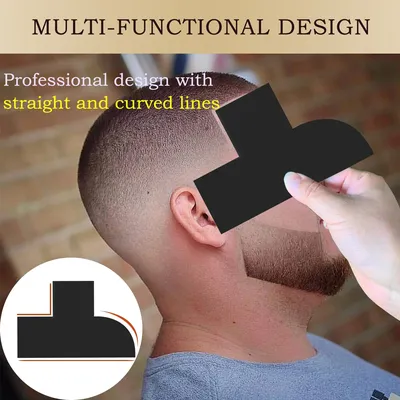 Hairline Enhancement Card Beard Lineup Shaping Tool Barber Hairline Guide Beard Hair Styling Trimming Edging Shaping Template