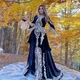 Detachable Blue Moroccan Caftan Formal Evening Dresses A-line Velvet Appliques Lace Prom Dresses Arabic Party Dresses Customized