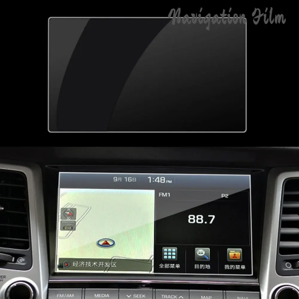Auto-Navigationsbildschirmfolie für Kia Sportage Sportage QL KX5 Tucson 2016 2017, GPS-Aufkleber, Schutz, Innenzubehör Image