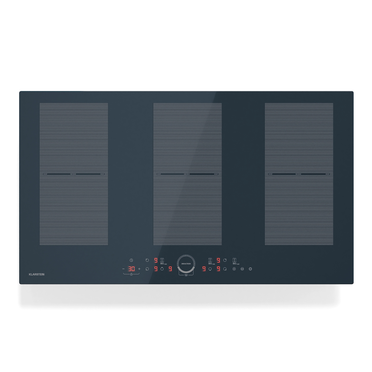 Klarstein Delicatessa 90 Full Flex Einbaukochfeld | 7500 W | Flexzone | Booster | Induktion Anthrazit Image