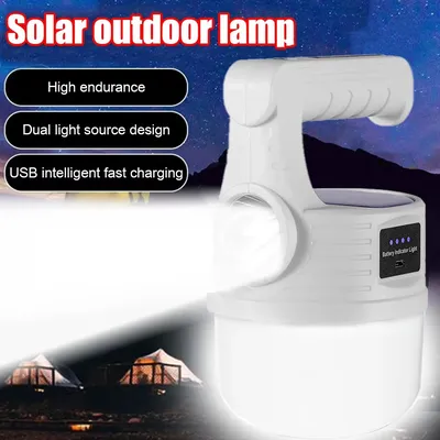 Solar Leistungsstarke Wiederaufladbare Camping Licht LED Solar Lampe Lampen Outdoor Notfall Tragbare Angeln Laternen mit Taschenlampe