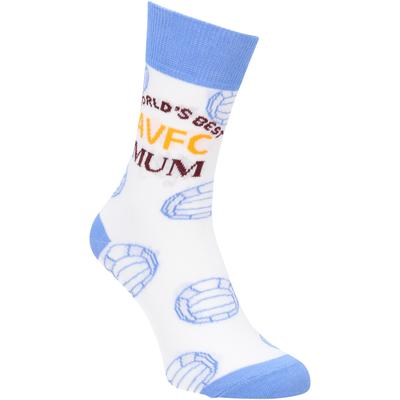 Aston Villa Mum Socks - White - Adults Image