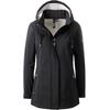 Softshelljacke DEPROC ACTIVE "WILKIE PEAK WOMEN", Damen, Gr. 44 (L), schwarz, 96% Polyester; 4% Elastan, casual, tailliert, Langarm gerader Abschluss mit verstellbarem Klettverschluss,mit Windstopper, Jacken, mit abnehmbarer Kapuze