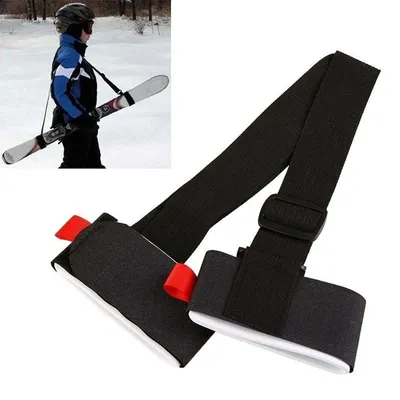 1-10PCS Skiing Strap Ski And Pole Carrier Straps Adjustable Skiing Pole Shoulder Hand Carrier