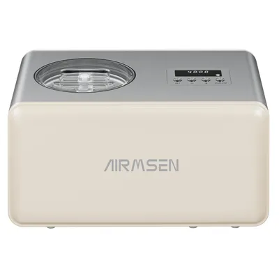 AIRMSEN 2.1 Quart Ice Cream Maker, No Prefreeze Electric Ice Cream Maker with Compressor and LCD