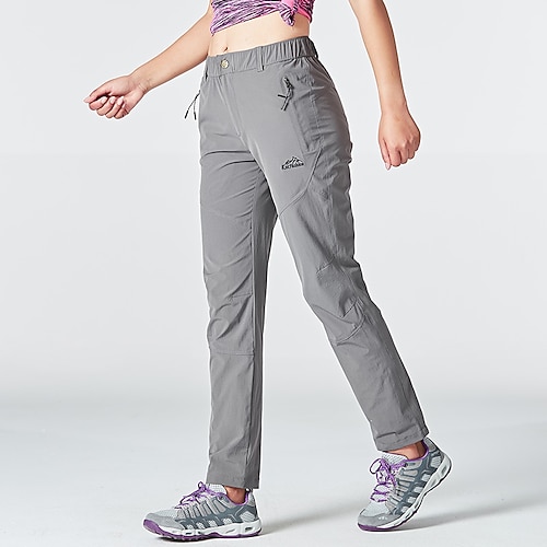 Per donna Pantaloni da escursionismo Estate Esterno Antivento Asciugatura Rapida Leggero Elastico Pantaloni Nero Viola Elastene Caccia Pesca Arrampicata M L XL XXL XXXL