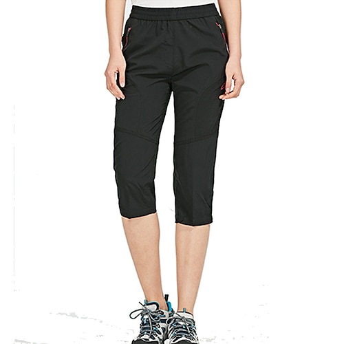 Per donna Shorts da escursionismo Estate Esterno 12 Asciugatura Rapida Leggero Morbido Elastico Pantaloni Capri Sotto il ginocchio Nero Rosso rosa Caccia Pesca Arrampicata L XL XXL XXXL 4XL