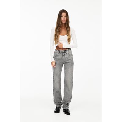 Mid-Waist Straight-Leg Jeans