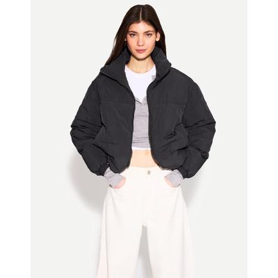 Bershka Puffer Jacket Women S Black