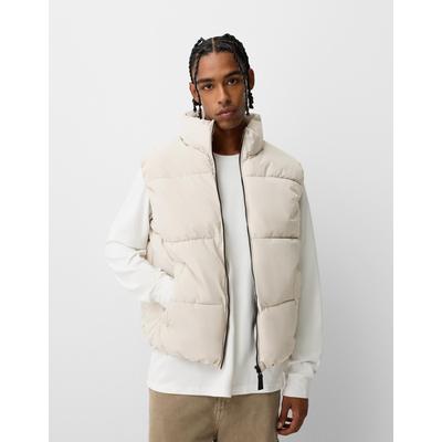 Bershka Puffer Gilet Men Xl Cream