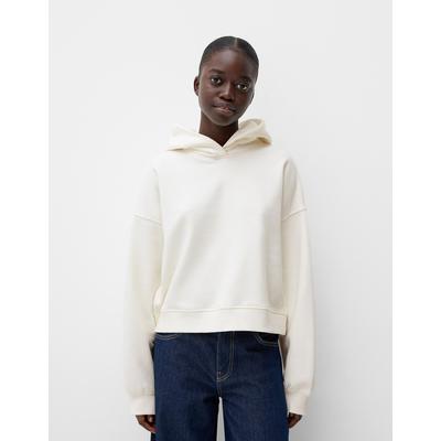 Bershka Plush Hoodie Women L Off White