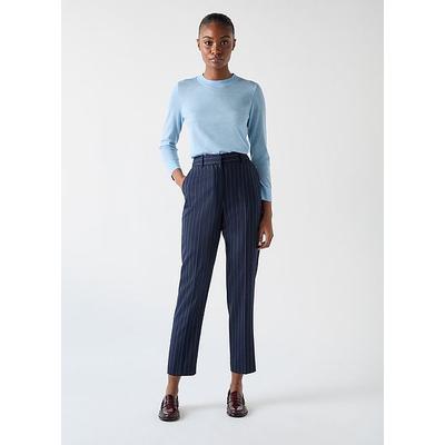 Ashley Powder Blue Wool Cashmere Knitted Top, Powder Blue