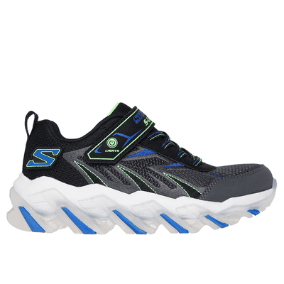 Skechers Boy's S-Lights: Mega-Surge 2.0 Sneaker | Size 13.5 | Charcoal/Black | Textile/Synthetic