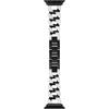 Smartwatch-Armband MICHAEL KORS "Apple Strap", silber (silberfarben, schwarz), Uhrenarmbänder, APPLE WATCHmit einem Gehäuse-Ø von 38/40/41mm oder 42/44/45mm, Edelstahl, Wechselarmband, Ersatzarmband, Edelstahlarmband, Kettengliederung