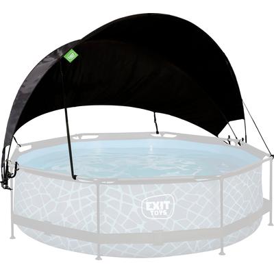 Poolverdeck EXIT "Sonnensegel", schwarz, B:300cm H:175cm T:300cm, Polyester, Verdecke, spendet Schatten beim Baden in de