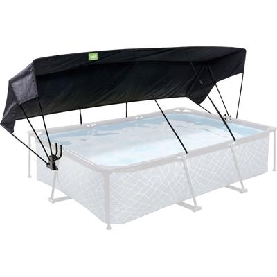 Poolverdeck EXIT "Sonnensegel", schwarz, B:300cm H:115cm T:200cm, Polyester, Verdecke, spendet Schatten beim Baden in de