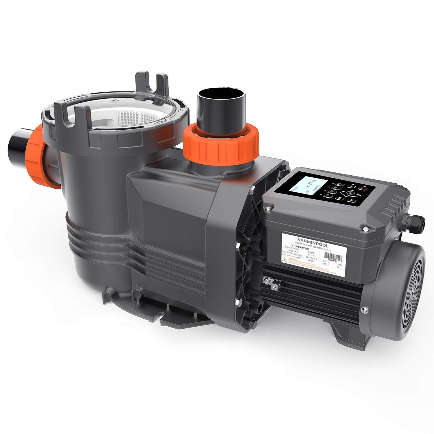 1.8 HP High Flow Energy Variable Pool Pump 220V Powerful, DC Motor - 1.8 HP